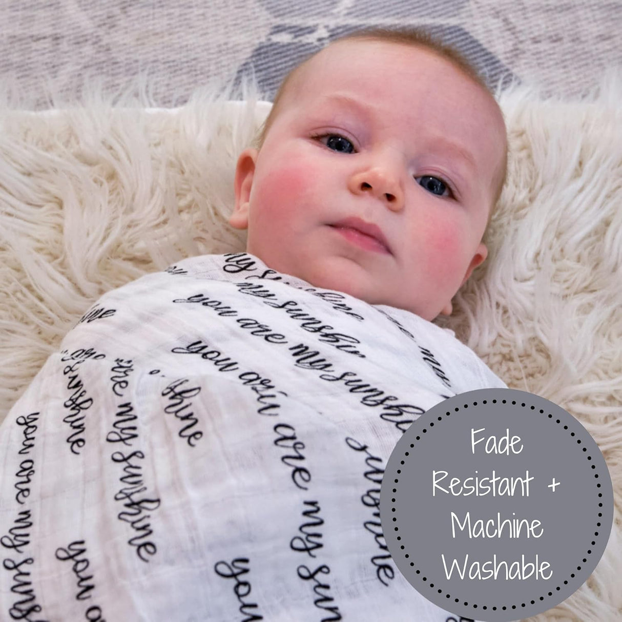 LollyBanks Muslin Swaddle Blanket - You Are My Sunshine - Kid's Stuff Superstore