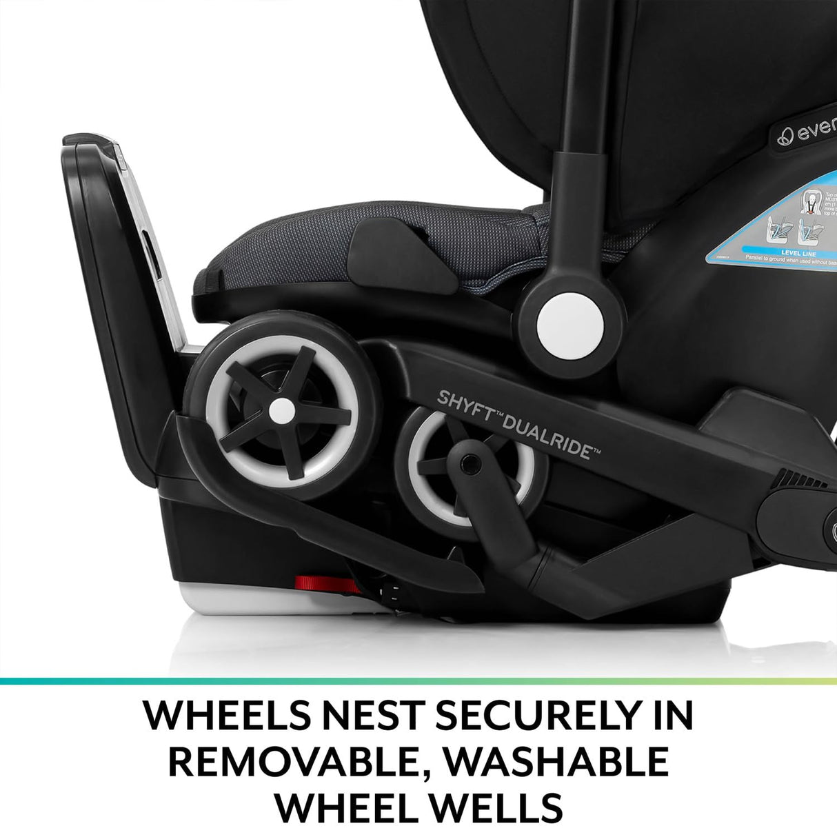 Evenflo Shyft DualRide Infant Car Seat Stroller Combo with Carryall Storage