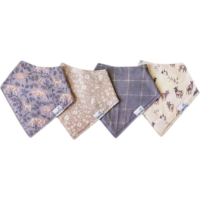 Copper Pearl Baby Bandana Bibs 4 Pack