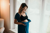 Three Little Tots Delivery/Nursing Gown - Blue
