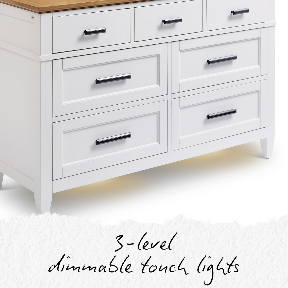 Parker House Artisan 7-Drawer Dresser with Lights - Kid's Stuff Superstore