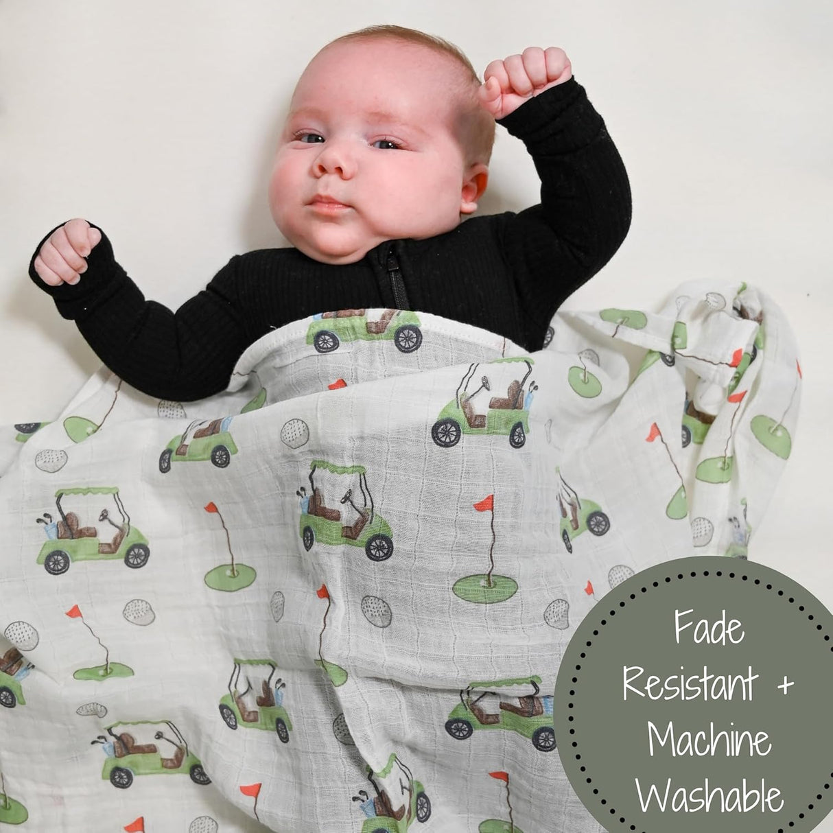 LollyBanks Muslin Swaddle Blanket - Golf - Kid's Stuff Superstore