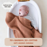 Waffle Bamboo Blanket - Burnt Orange - Kid's Stuff Superstore