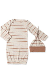 Everly Grey 5 Pc Matching Set - Mocha Stripe