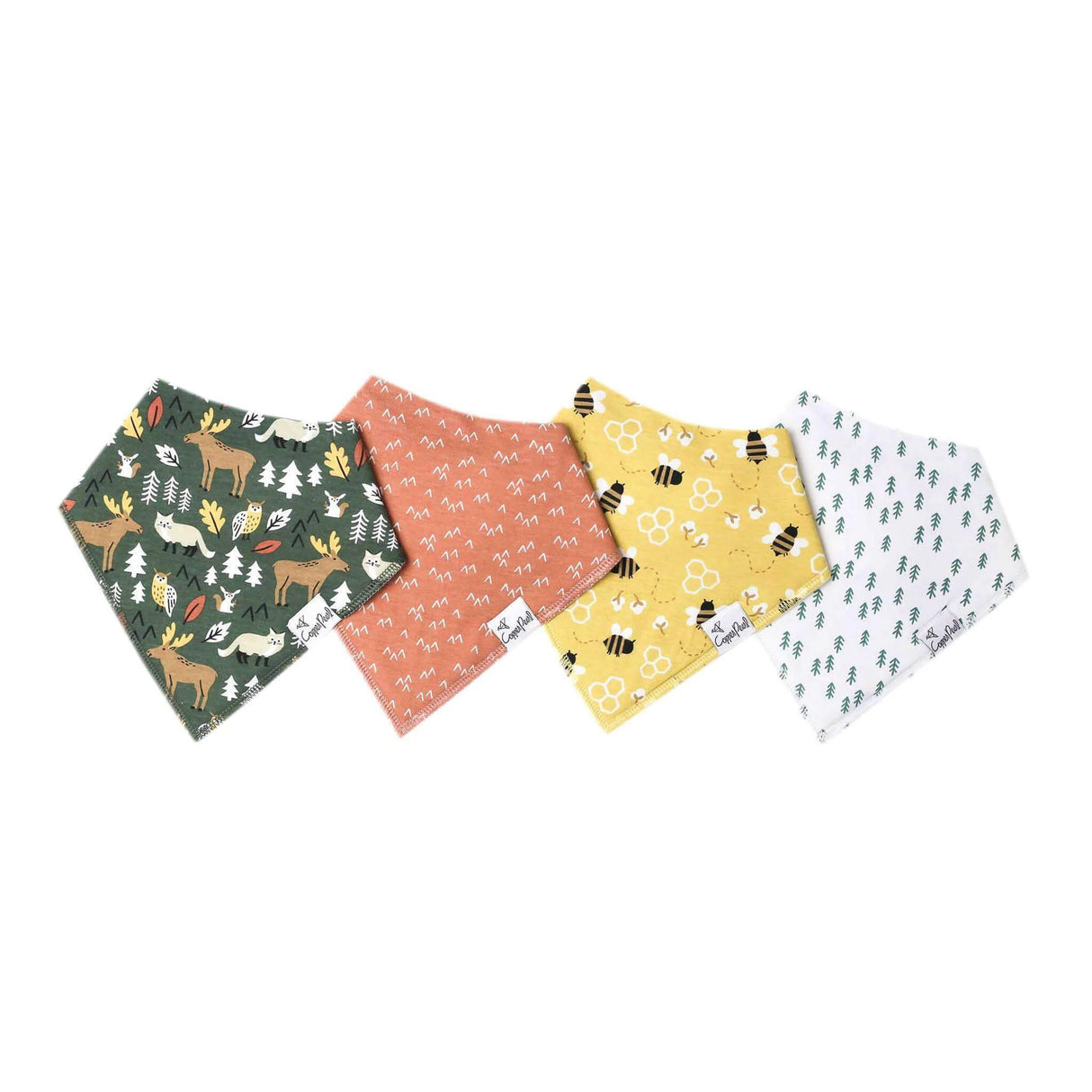 Copper Pearl Baby Bandana Bibs 4 Pack