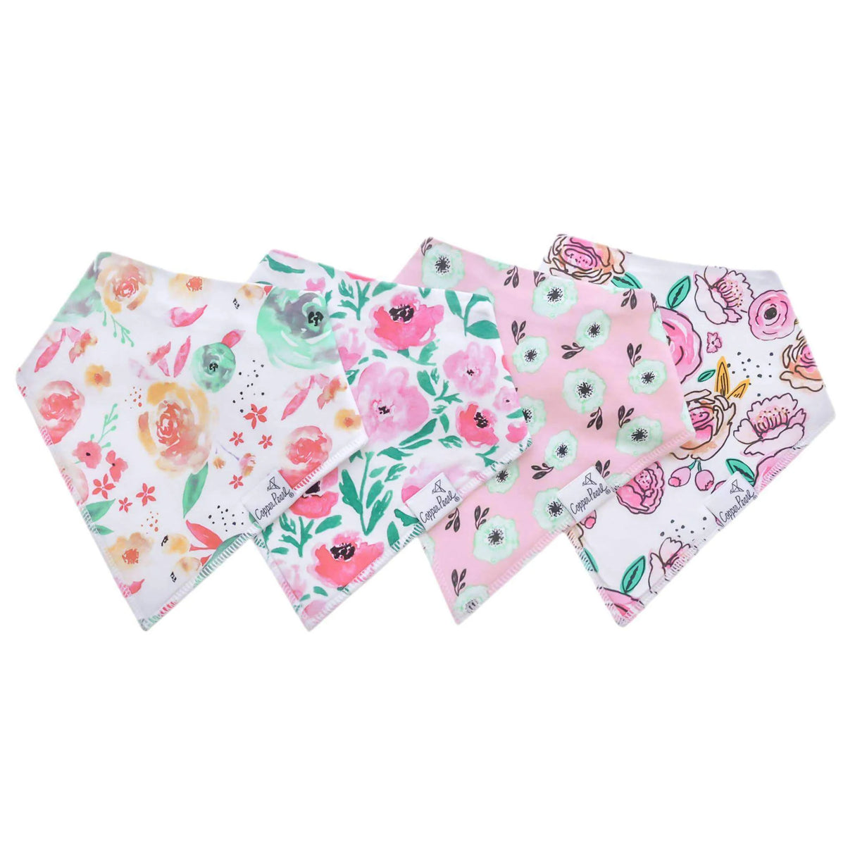 Copper Pearl Baby Bandana Bibs 4 Pack