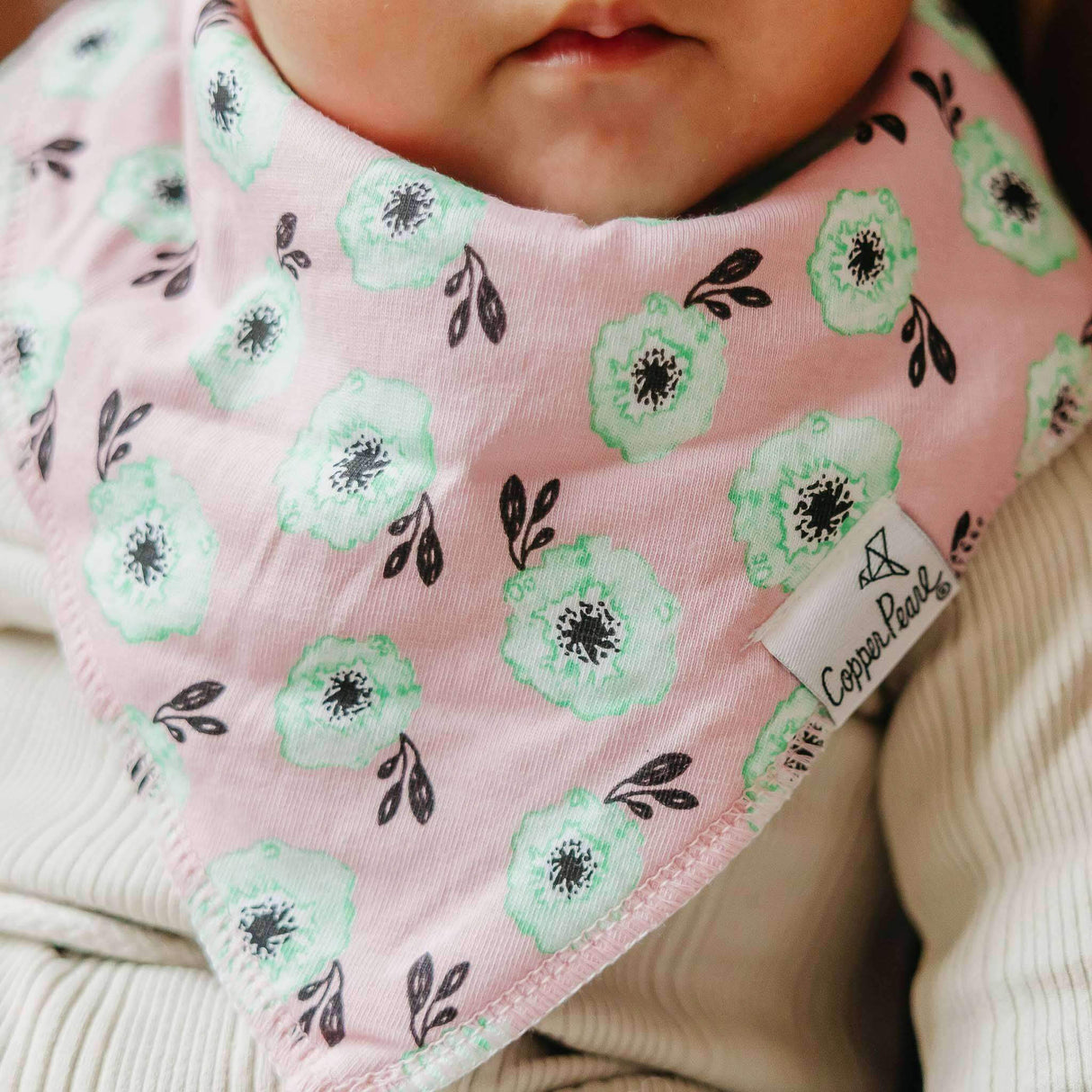 Copper Pearl Baby Bandana Bibs 4 Pack - Bloom