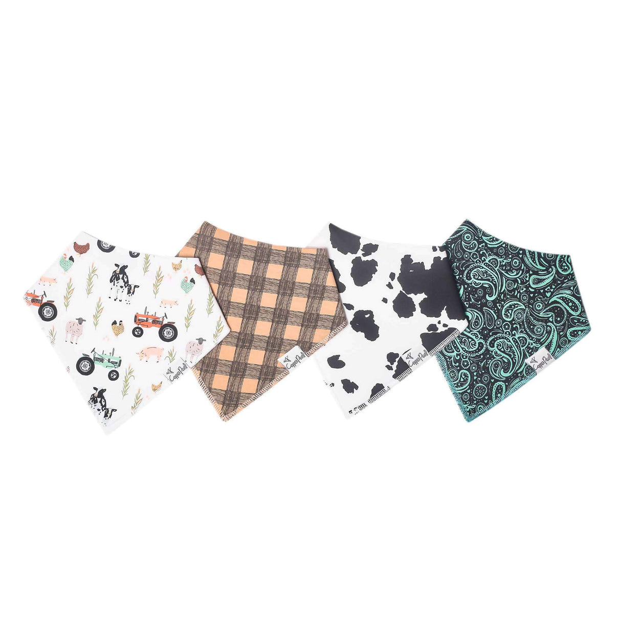 Copper Pearl Baby Bandana Bibs 4 Pack