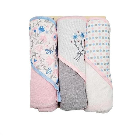 3 pack Hooded Towels - Pink - Kid's Stuff Superstore
