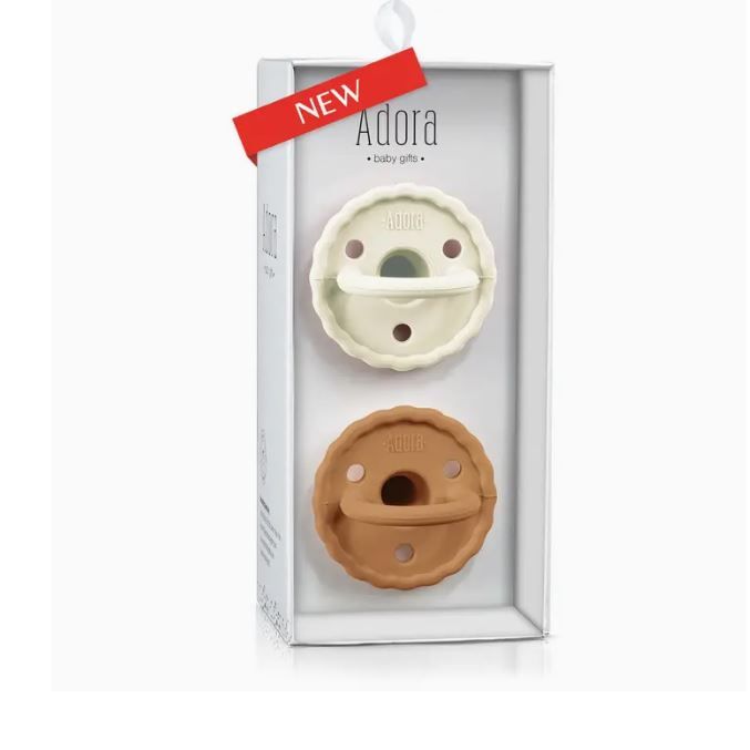 Adora Classic Pacifier 2 pack - Luggage / Vanilla