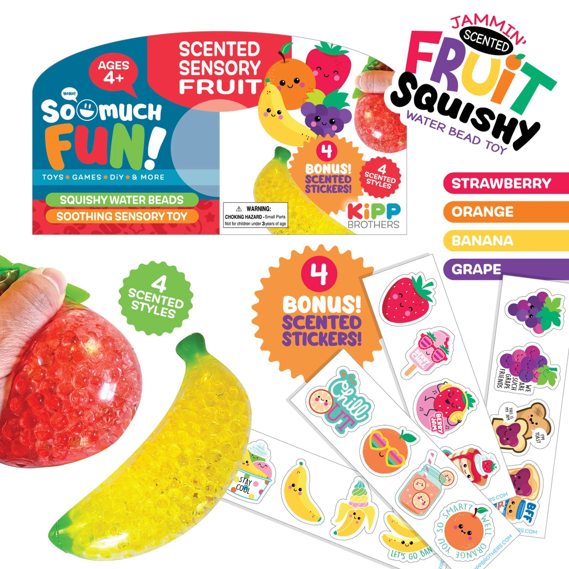 Scented Fruit Bead Ball with Stickers - Kid's Stuff Superstore