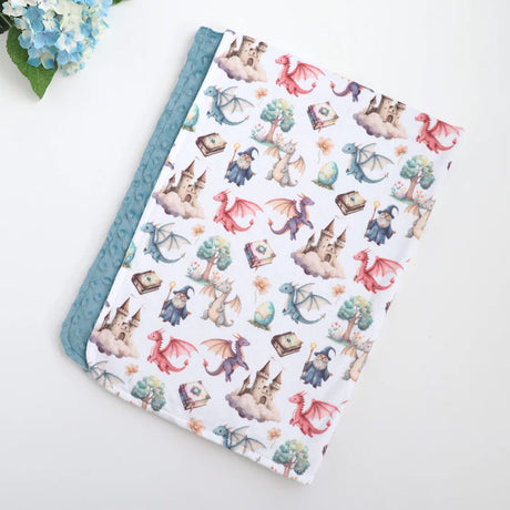 Honey Lemonade Minky Blanket - Dragon's Kingdom - Kid's Stuff Superstore