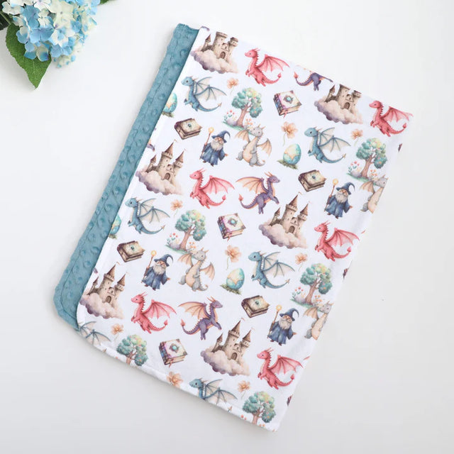 Honey Lemonade Minky Blanket - Dragon's Kingdom - Kid's Stuff Superstore