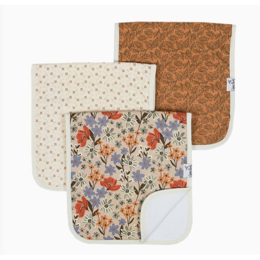 Copper Pearl Premium Baby Burp Cloths 3-Pack