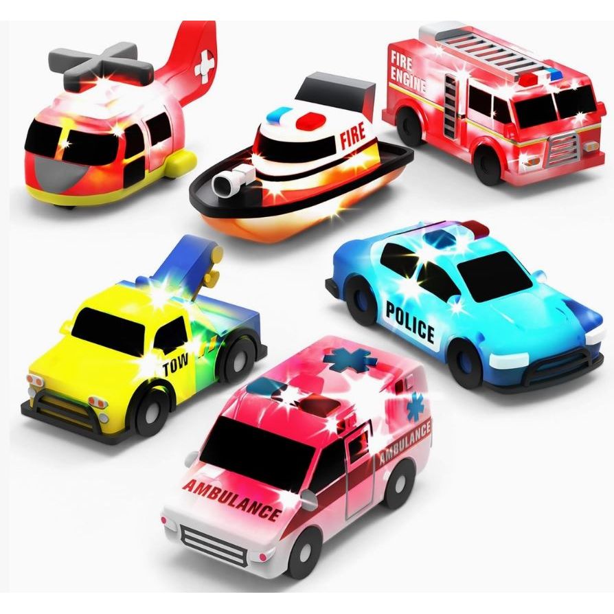 Emergency Vehicles Light Up Bath Toys