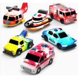 Emergency Vehicles Light Up Bath Toys