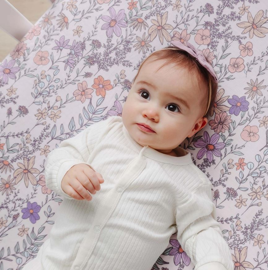 Copper Pearl Fitted Crib Sheet - Natalie