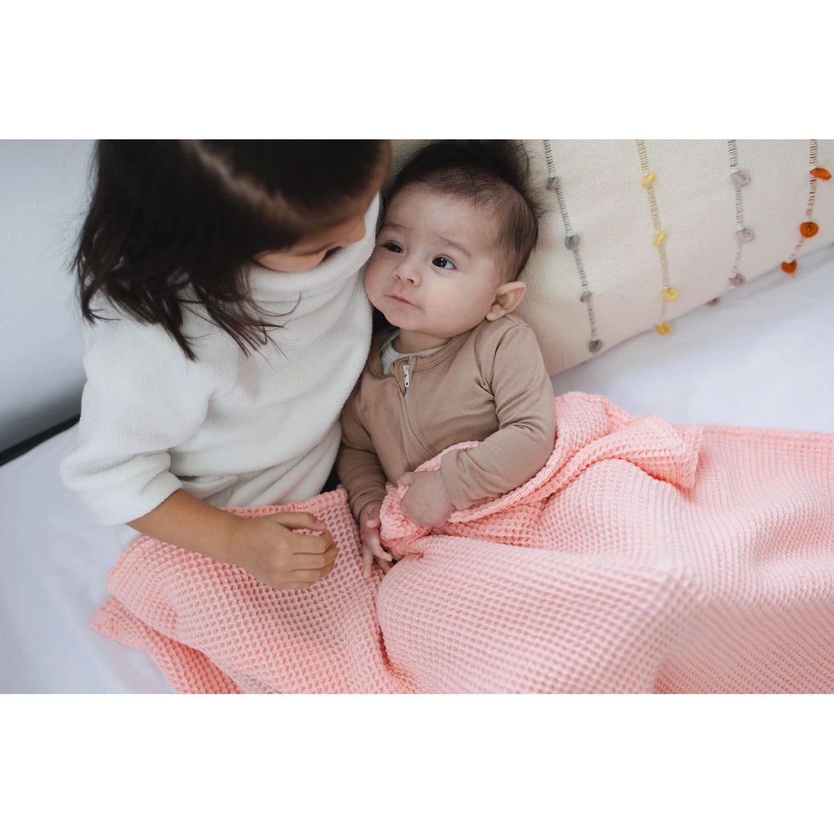 Waffle Bamboo Blanket - Pink