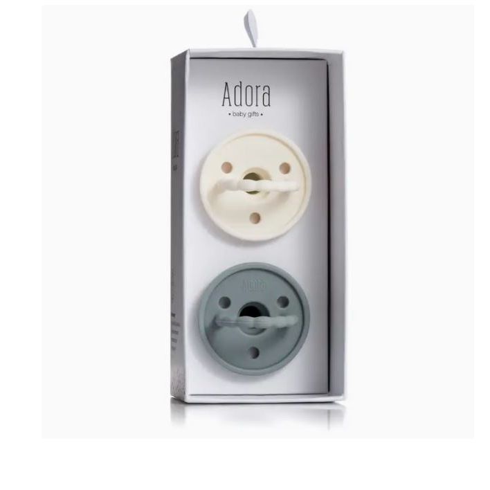 Adora Classic Pacifier 2 pack - Graphite / Vanilla