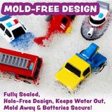 Emergency Vehicles Light Up Bath Toys