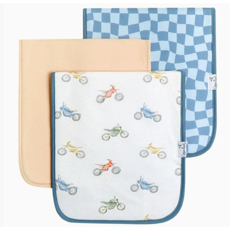Copper Pearl Premium Baby Burp Cloths 3-Pack