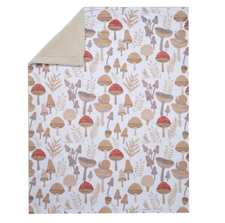 Lambs & Ivy- Mushroom Meadow Blanket