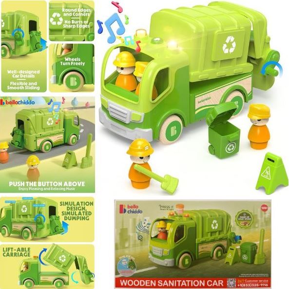 Wooden Garbage Truck - Kid's Stuff Superstore