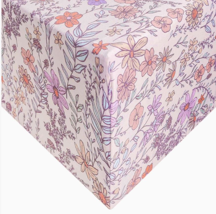 Copper Pearl Fitted Crib Sheet - Natalie