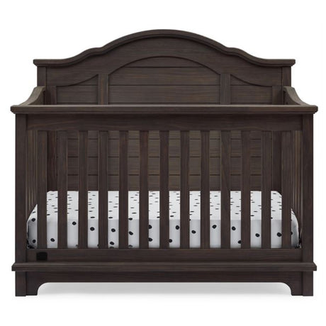 Delta Asher Convertible Crib with Toddler Rail and Double Dresser with Changing Tray - Rustic Gray - Kid's Stuff Superstore