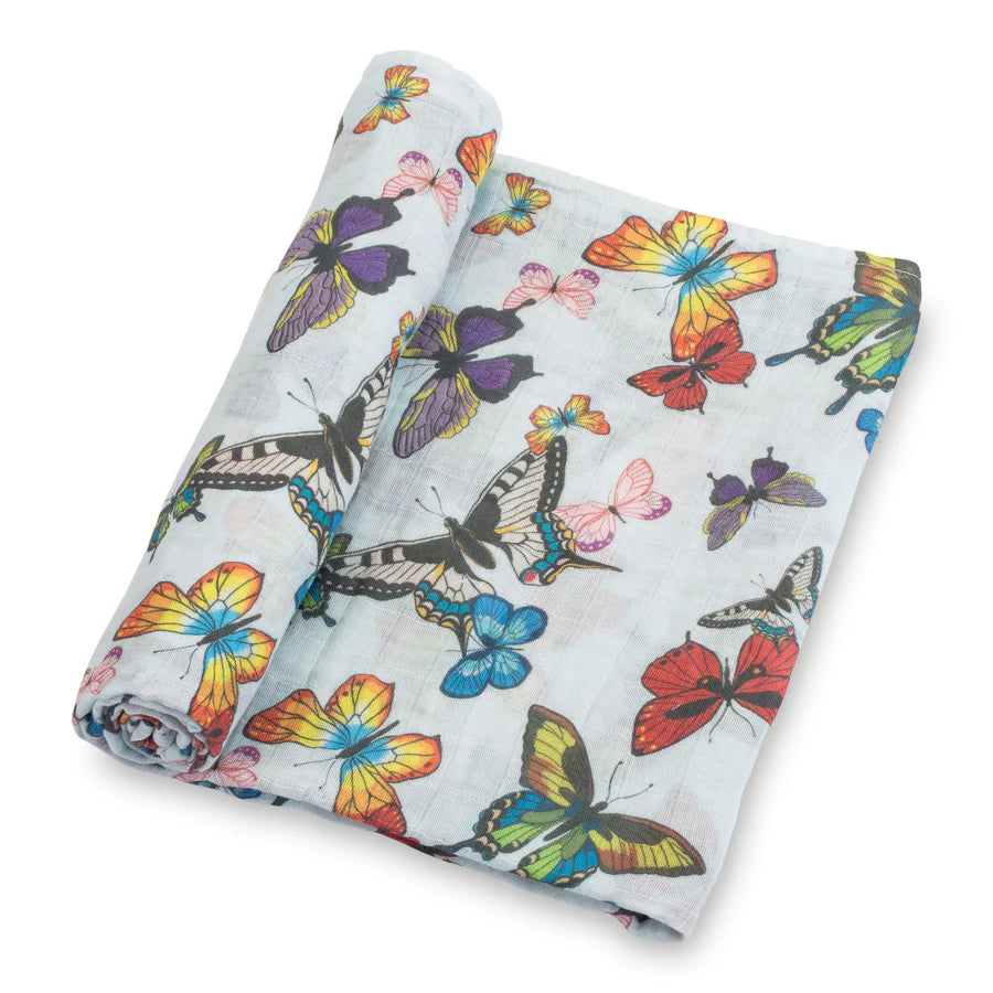 LollyBanks Muslin Swaddle Blanket - Butterfly - Kid's Stuff Superstore