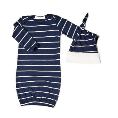 Everly Grey 5 Pc Matching Set - Navy Stripe