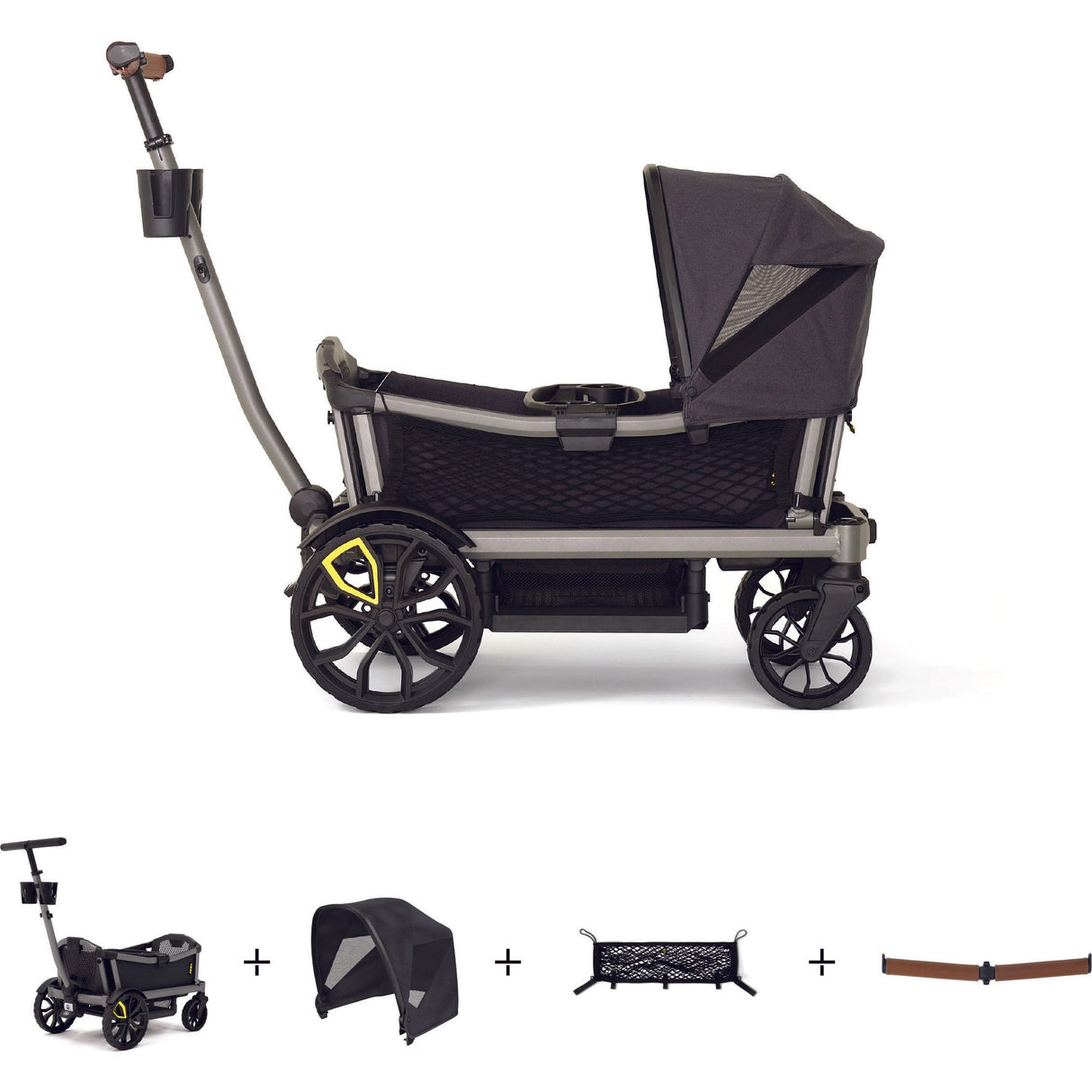 Veer Cruiser City XL Essentials Bundle (Cruiser City, Cargo Nets, Canopy, Grips) - Kid's Stuff Superstore
