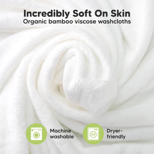 KeaBabies Deluxe Bamboo Washcloths - Blush Pink - Kid's Stuff Superstore