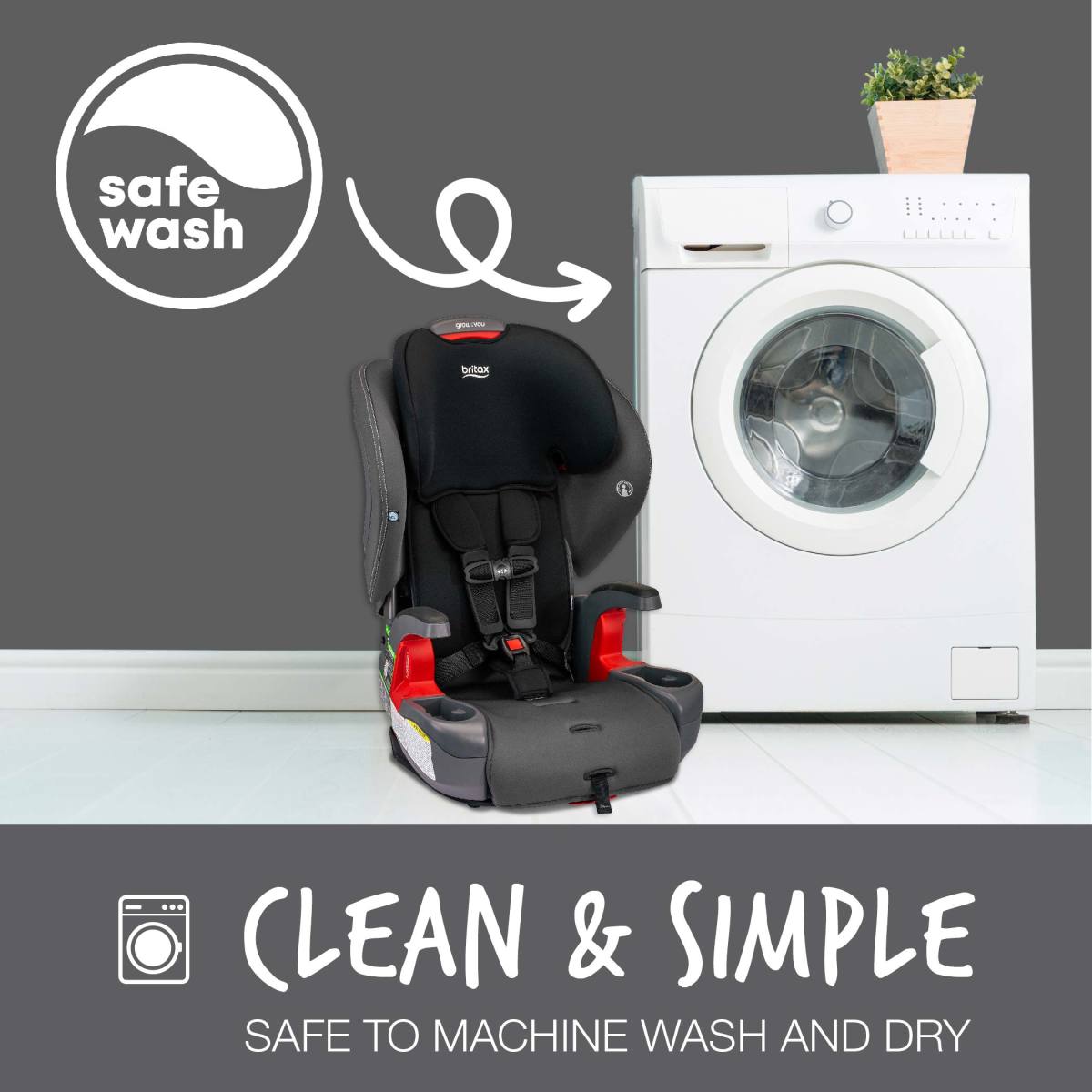 Britax Grow With You Harness-to-Booster with Safewash - Kid's Stuff Superstore