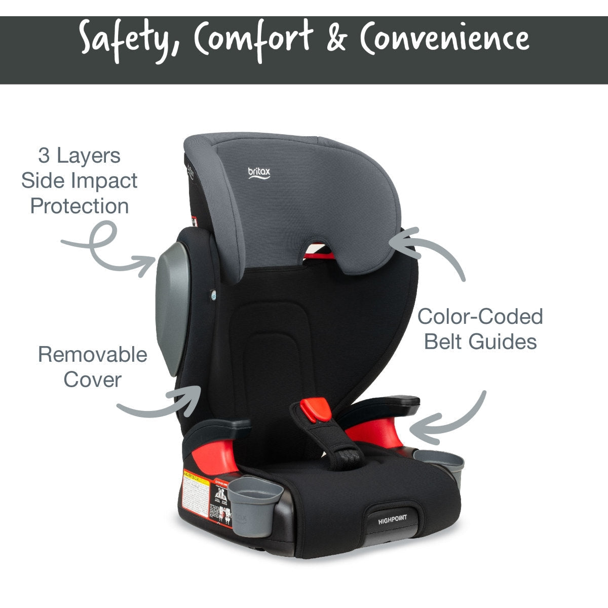 Britax Highpoint Backless Belt-Positioning Booster Seat with Safewash - Kid's Stuff Superstore