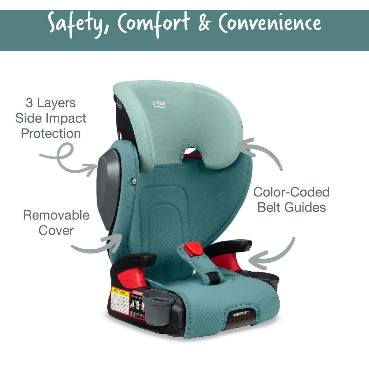 Britax Highpoint Backless Belt-Positioning Booster Seat with Safewash - Kid's Stuff Superstore
