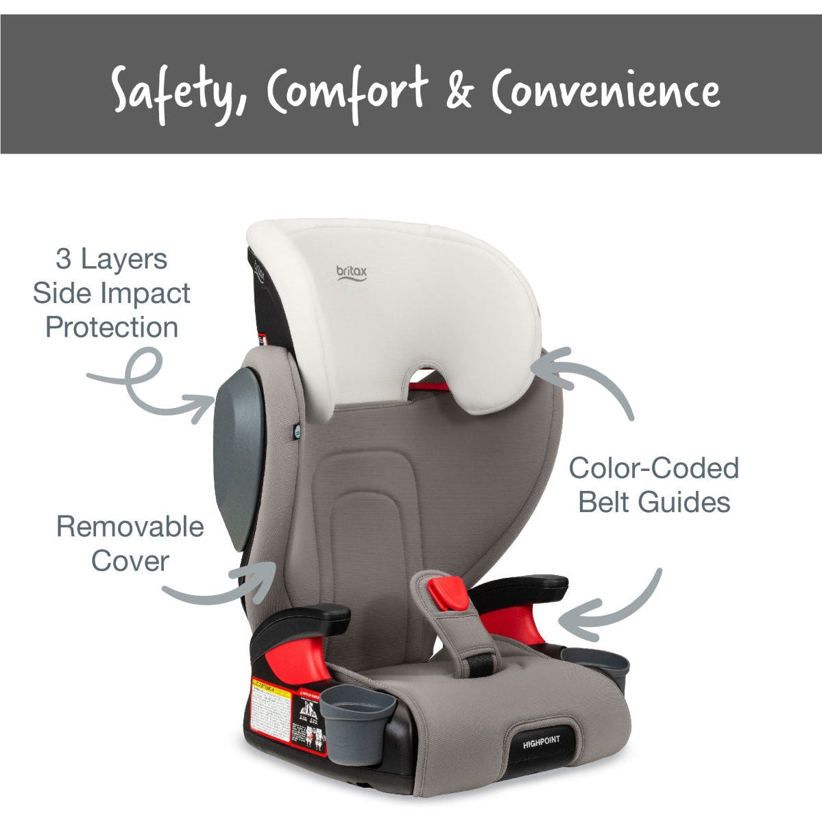 Britax Highpoint Backless Belt-Positioning Booster Seat with Safewash - Kid's Stuff Superstore