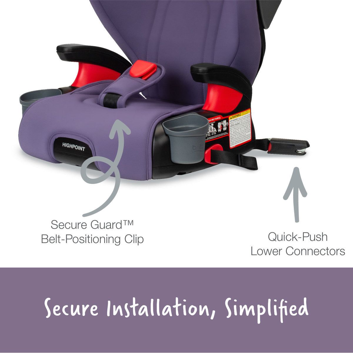 Britax Highpoint Backless Belt-Positioning Booster Seat with Safewash - Kid's Stuff Superstore