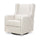 DaVinci Arlo Recliner and Swivel Glider - Performance Charcoal Double Stripe Linen - Kid's Stuff Superstore