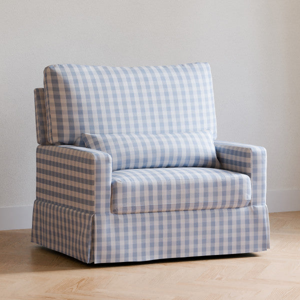 Namesake Crawford Chair and a Half Pillowback Swivel Glider