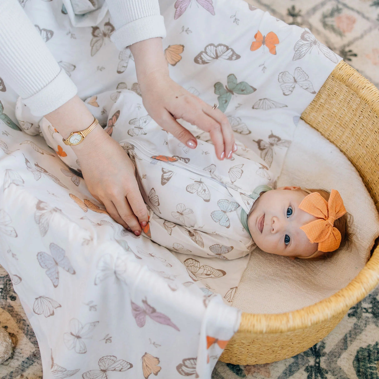 Copper Pearl Swaddle Blanket - Luna