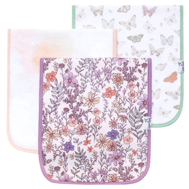 Copper Pearl Premium Baby Burp Cloths 3-Pack - Flora - Kid's Stuff Superstore