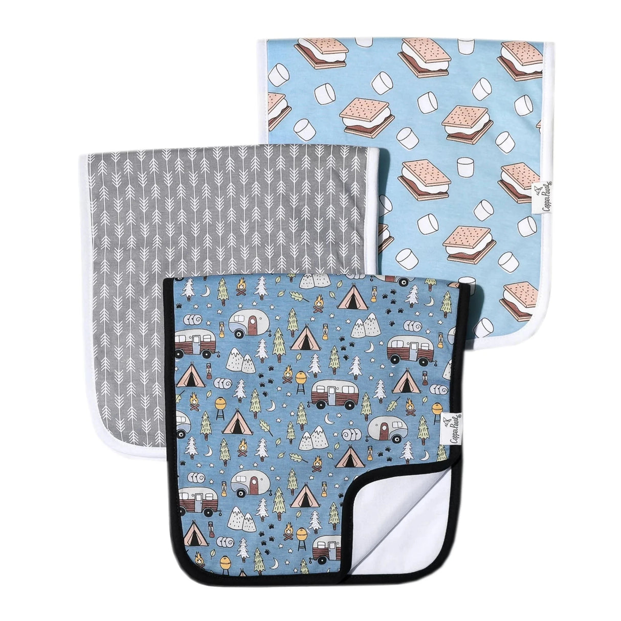 Copper Pearl Premium Baby Burp Cloths 3-Pack - Bridger - Kid's Stuff Superstore
