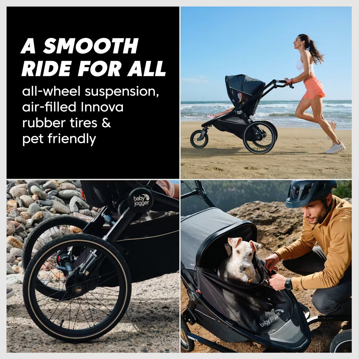 Baby Jogger City Prix + Trailer Kit Bundle - Ambition Black