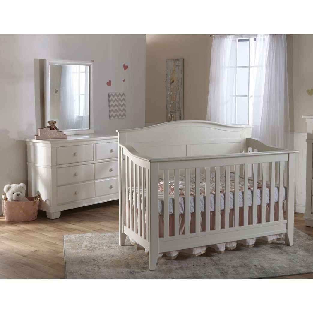 Pali Napoli Curve-Top Forever Crib + Double Dresser - Kid's Stuff Superstore