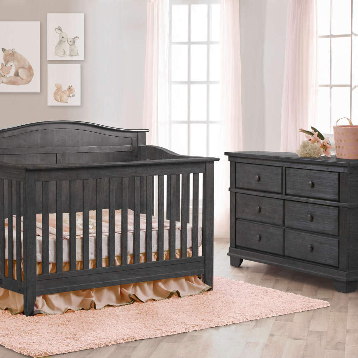 Pali Potenza Arch Top Crib + Double Dresser Set - Kid's Stuff Superstore