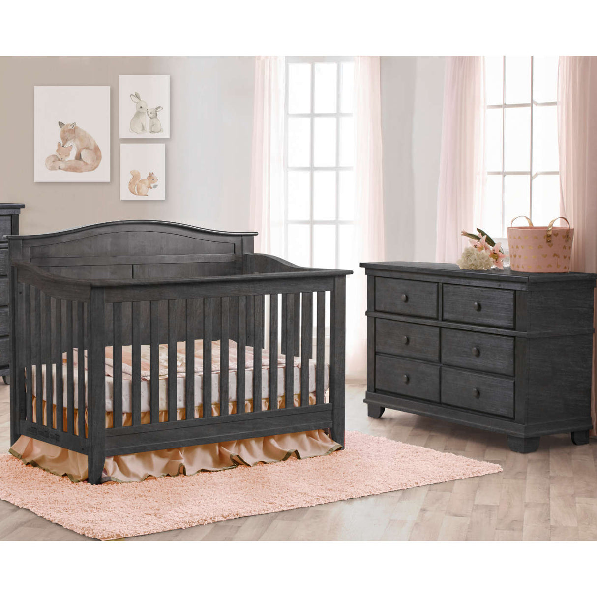 Pali Potenza Arch Top Crib + Double Dresser Set - Kid's Stuff Superstore