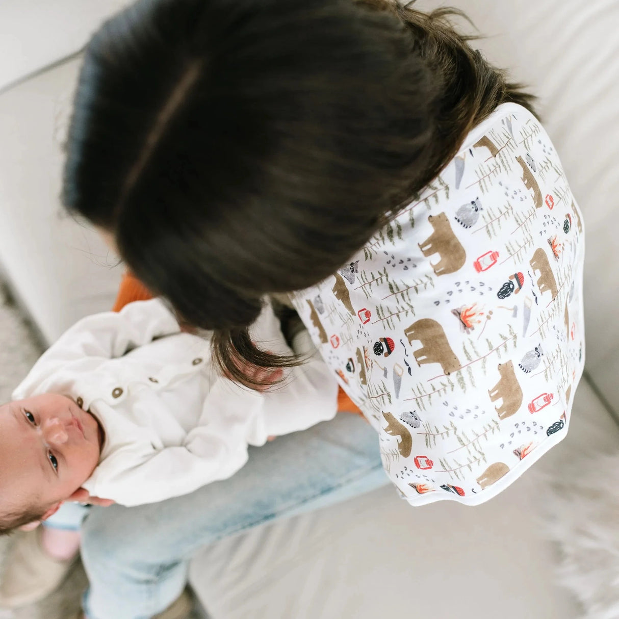 Copper Pearl Premium Baby Burp Cloths 3-Pack - Lumberjack
