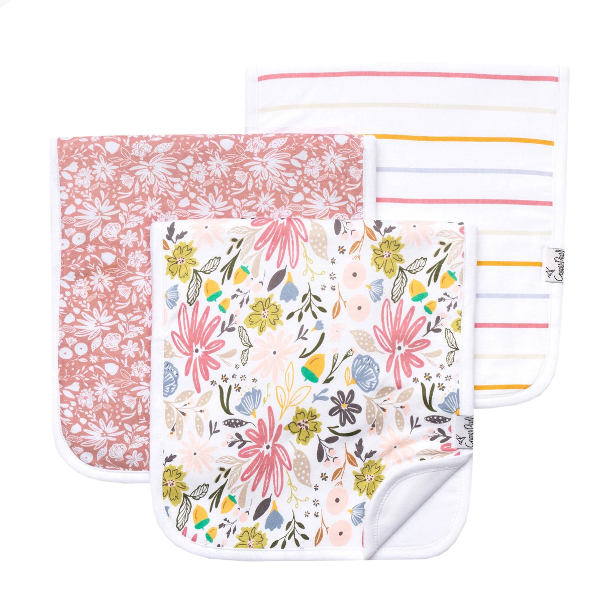 Copper Pearl Premium Baby Burp Cloths 3-Pack - Olive - Kid's Stuff Superstore