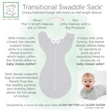 Swaddle Designs Transitional Swaddle Sack - Heathered Grey Stripes - Kid's Stuff Superstore